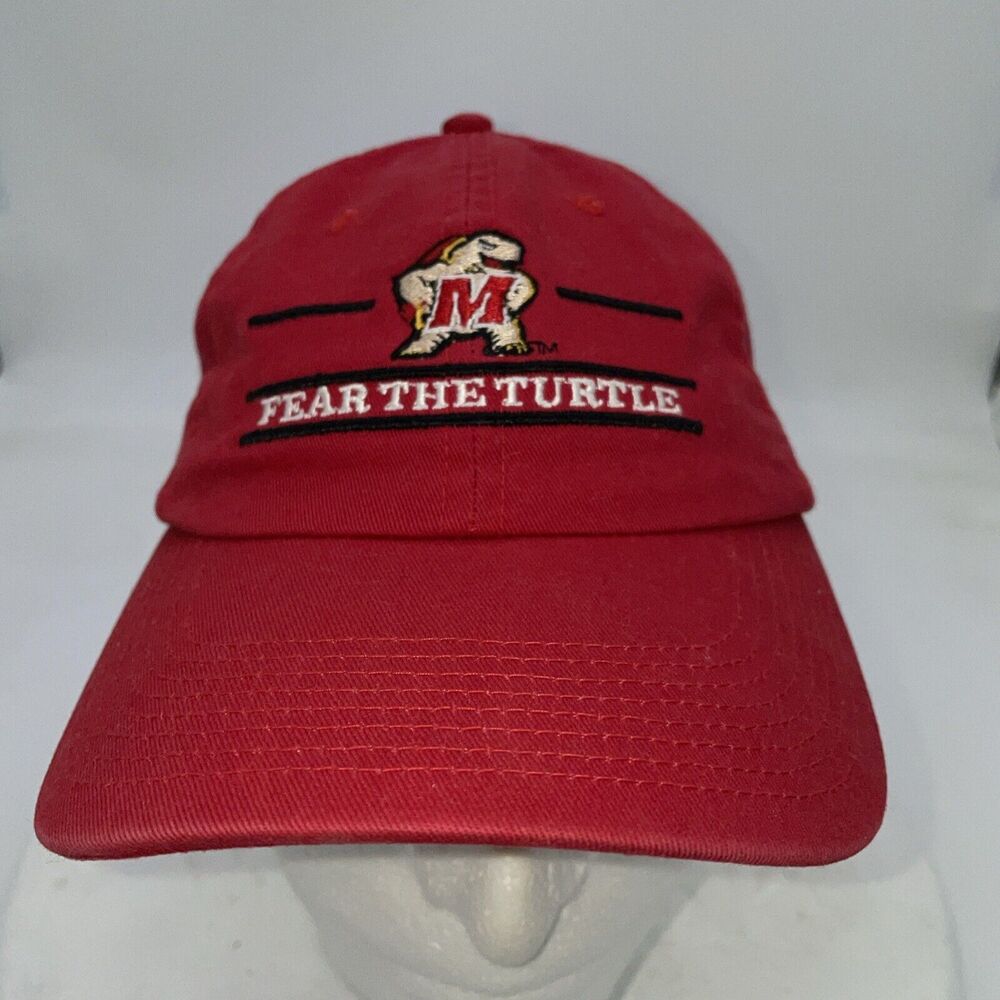 Vintage Maryland Terrapins Red The Game Adjustable Hat Cap NCAA